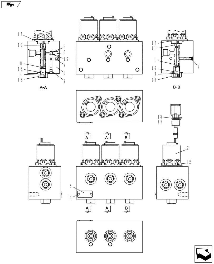 Схема запчастей Case CX235C SR - (35.350.08) - REDUCING VALVE (35) - HYDRAULIC SYSTEMS