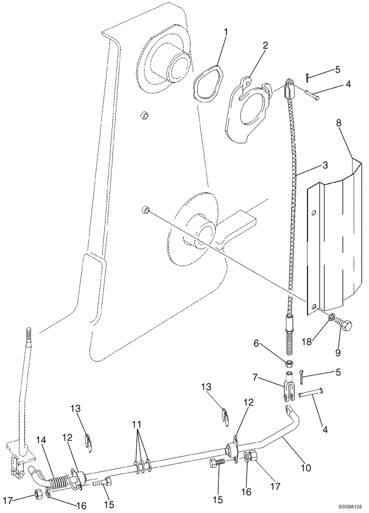 Схема запчастей Case 570MXT - (09-03) - CONTROLS - LOADER SELF-LEVELING (09) - CHASSIS/ATTACHMENTS