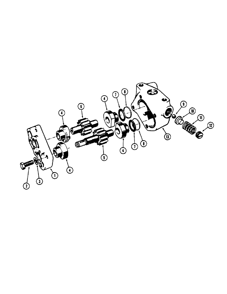 Схема запчастей Case 530CK - (132) - PARTS FOR A35081 AND G45460 PUMP (35) - HYDRAULIC SYSTEMS