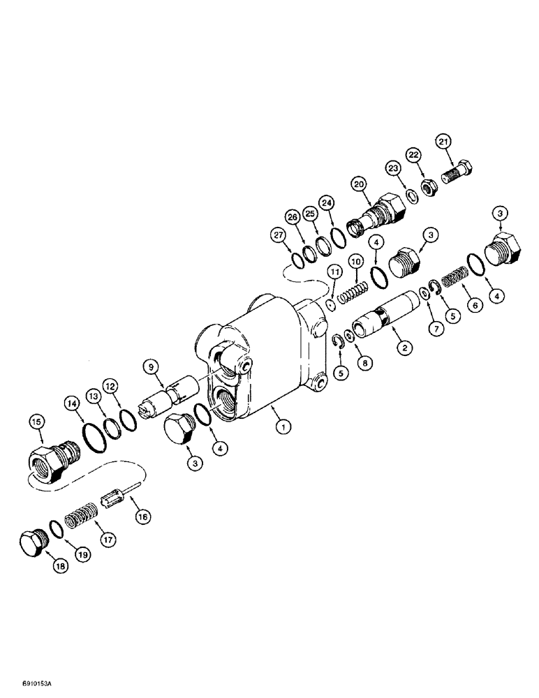 Схема запчастей Case 1838 - (8-12) - SELF-LEVELING VALVE (08) - HYDRAULICS