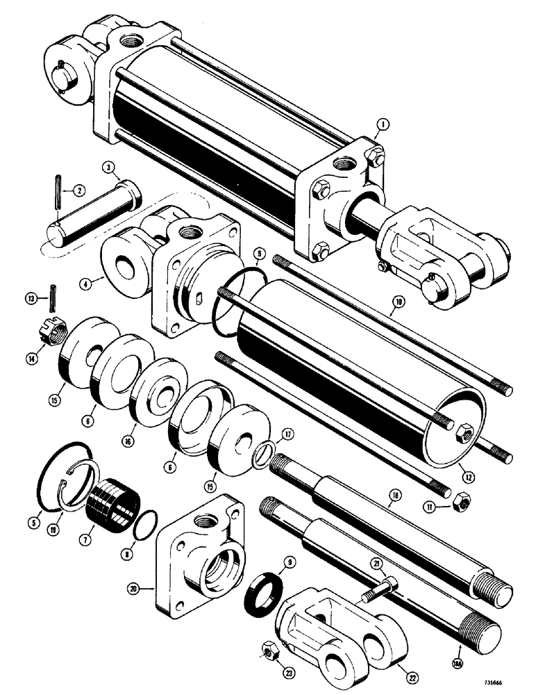 Схема запчастей Case 580 - (90) - D41512 LOG CLAMP CYLINDER (35) - HYDRAULIC SYSTEMS