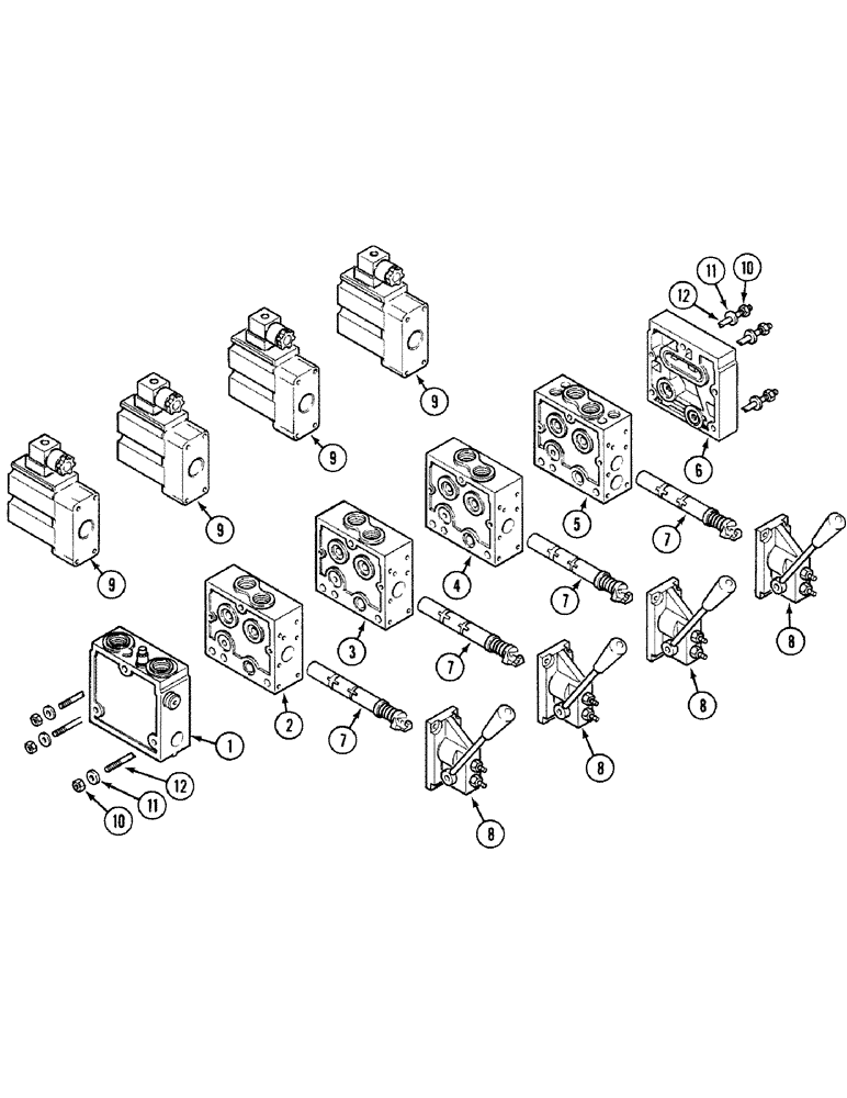 Схема запчастей Case 580SK - (8-250) - VALVE ASSEMBLY (PVG32), PRESTIGE VERSION, UP TO S/N JJH0046381 (08) - HYDRAULICS