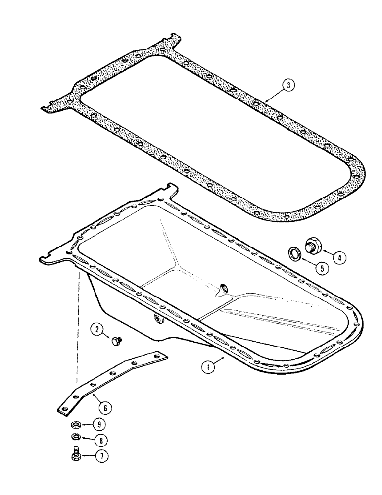 Схема запчастей Case 680CK - (024) - OIL PAN, (301B) DIESEL ENGINE (10) - ENGINE