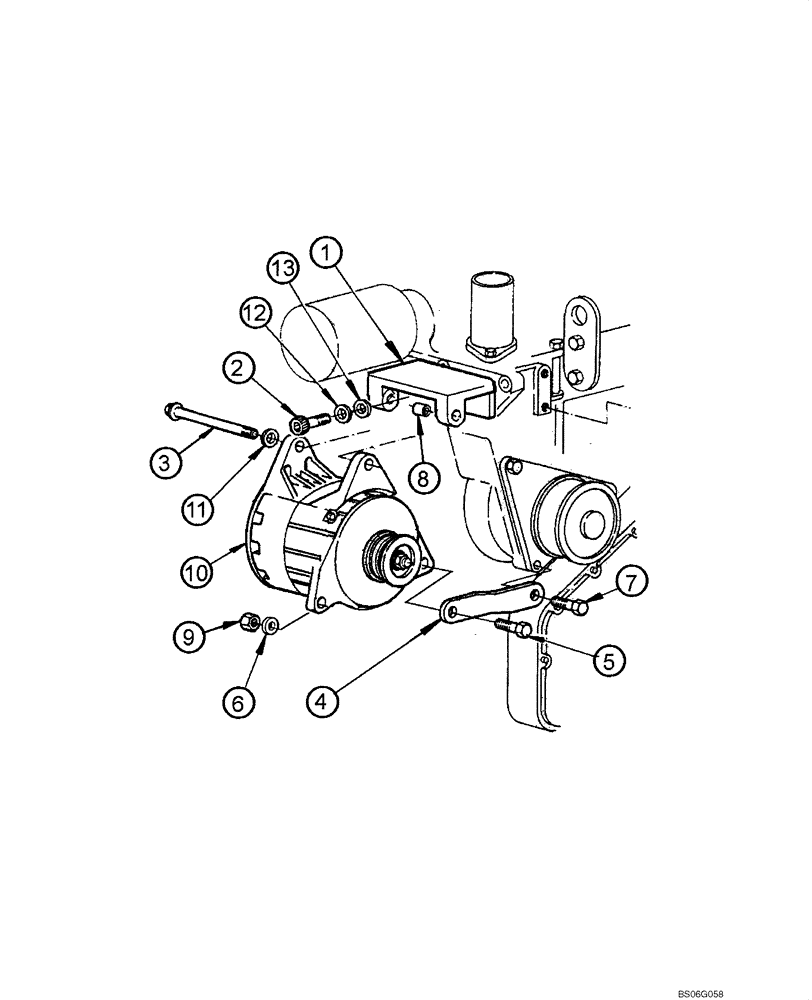 Схема запчастей Case 865 - (04.02C[00]) - ALTERNADOR 80A - ASSEMBLY (SN N4AF04007 - ) (04) - ELECTRICAL SYSTEMS