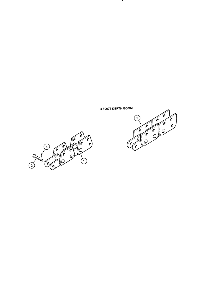 Схема запчастей Case SD100 - (230[1]) - DIGGING CHAINS, FOR FOUR FOOT DEPTH BOOM (89) - TOOLS