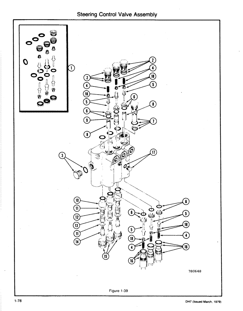 Схема запчастей Case DH7 - (1-78) - STEERING CONTROL VALVE ASSEMBLY (41) - STEERING