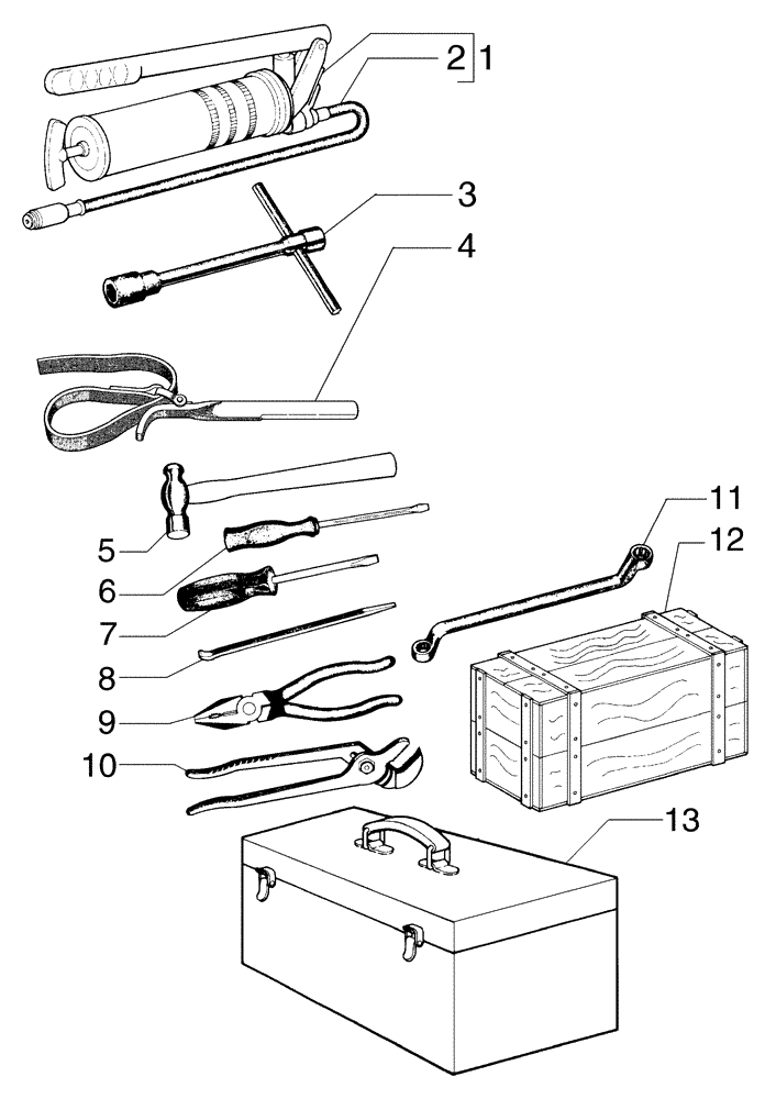 Схема запчастей Case 885B - (09-27[01]) - TOOLS BOX (09) - CHASSIS/ATTACHMENTS