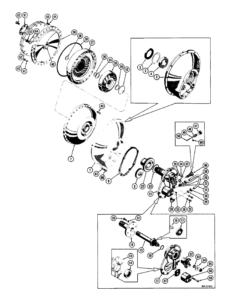 Схема запчастей Case 1000 - (094) - TORQUE CONVERTER (03) - TRANSMISSION