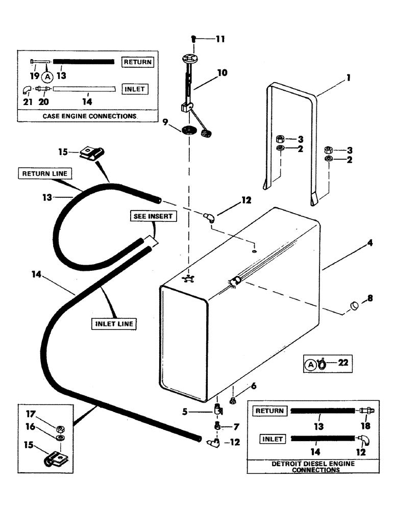 Схема запчастей Case 35YC - (025) - FUEL TANK AND LINES (02) - FUEL SYSTEM