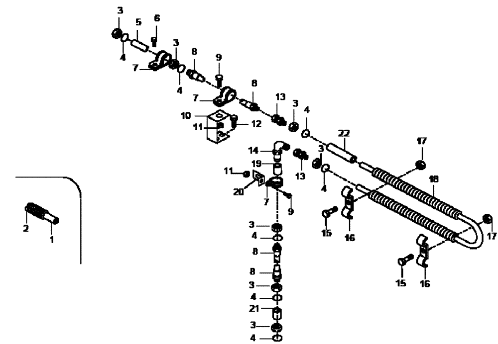 Схема запчастей Case 327B - (49A00001113[001]) - PNEUMATIC LINES, FRONT FRAME (P.I.N. HHD 0327BN7PG57000 AND AFTER) (84188876) (09) - Implement / Hydraulics / Frame / Brakes