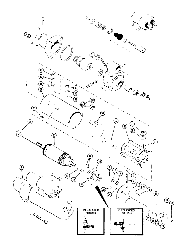 Схема запчастей Case 40 - (042) - STARTER ASSEMBLY, 504BDT ENGINE (10) - ENGINE