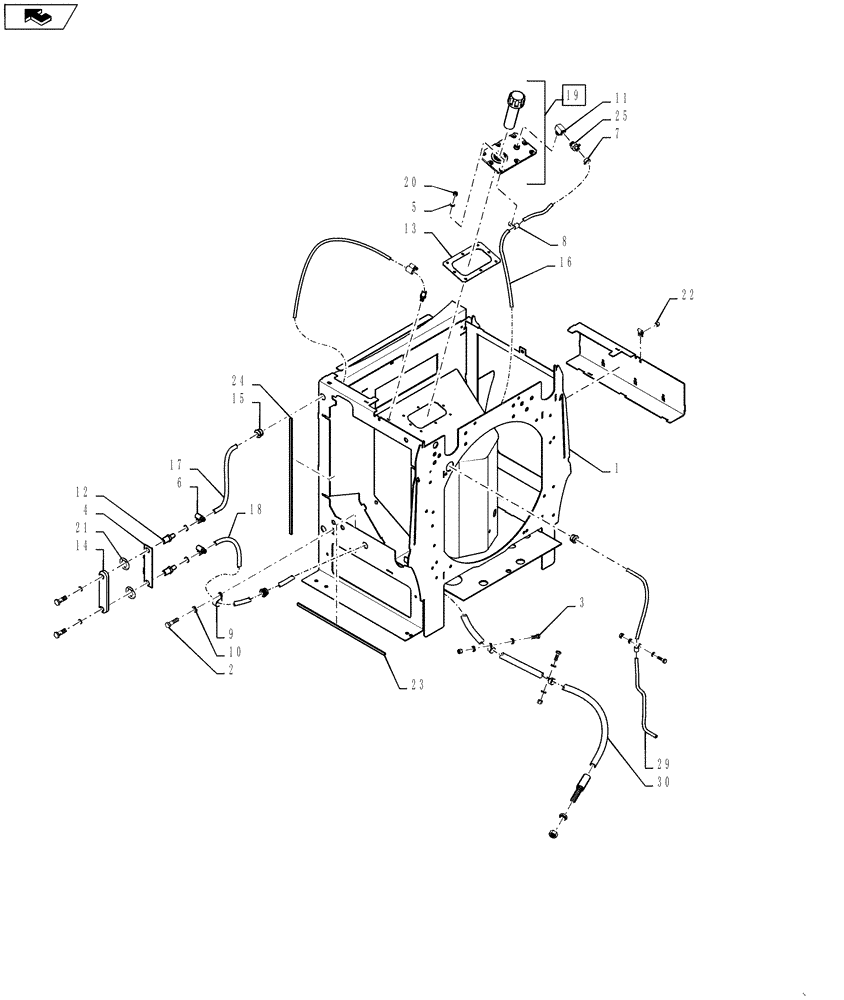 Схема запчастей Case 821F - (35.300.04) - HYDRAULIC RESERVOIR ASSEMBLY (35) - HYDRAULIC SYSTEMS