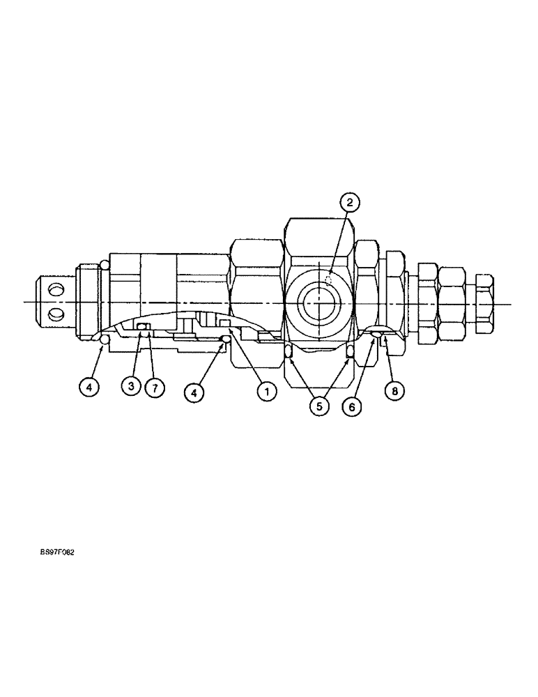 Схема запчастей Case 9030B - (8-152) - HYDRAULIC CONTROL VALVE COMPONENTS, MAIN RELIEF VALVE COMPONENTS (08) - HYDRAULICS