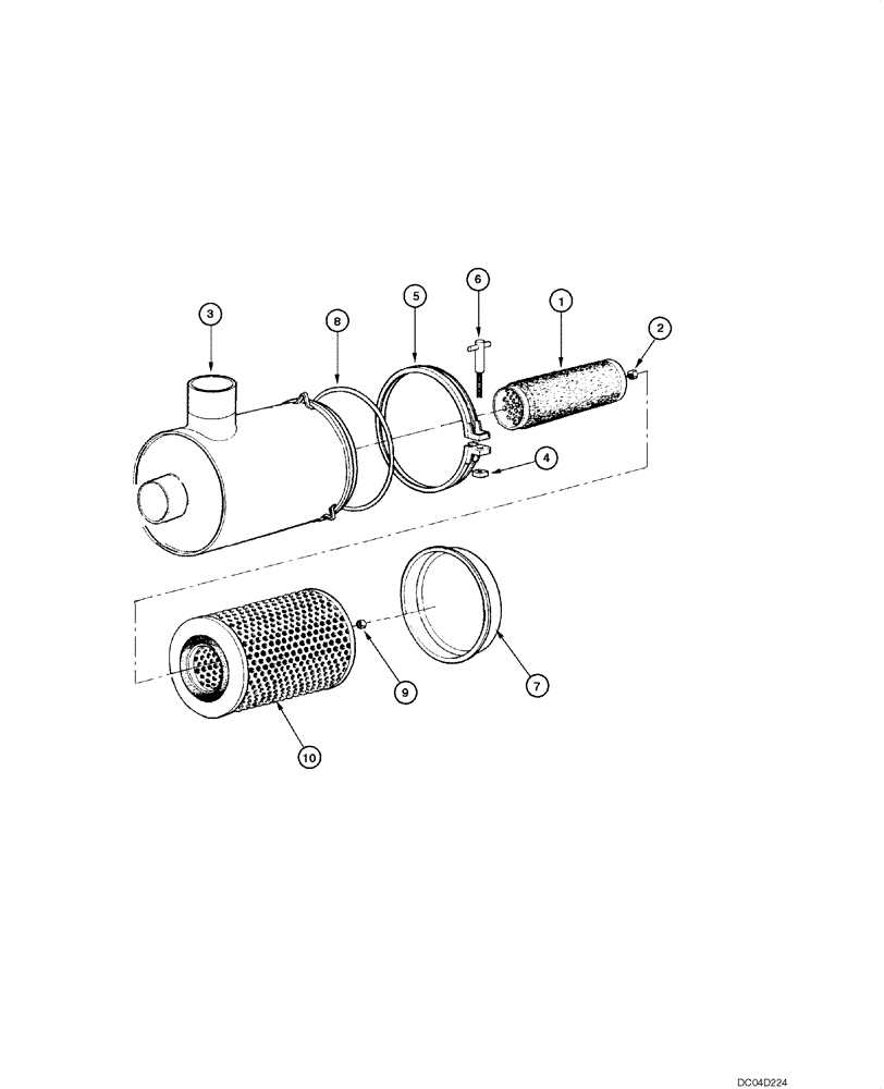 Схема запчастей Case 865 - (02.08[00]) - AIR CLEANER - ASSEMBLY (02) - ENGINE