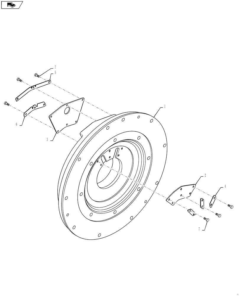 Схема запчастей Case DV207 - (75.200.02) - DRUM FLANGE RH (75) - SOIL PREPARATION