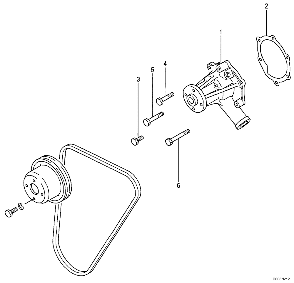 Схема запчастей Case CX17B - (09-014[00]) - WATER PUMP (10) - ENGINE