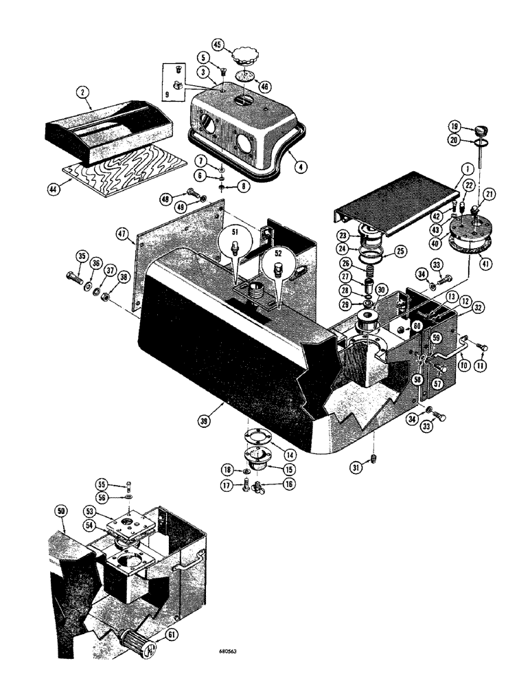 Схема запчастей Case 750 - (164) - SEAT AND TANK (05) - UPPERSTRUCTURE CHASSIS