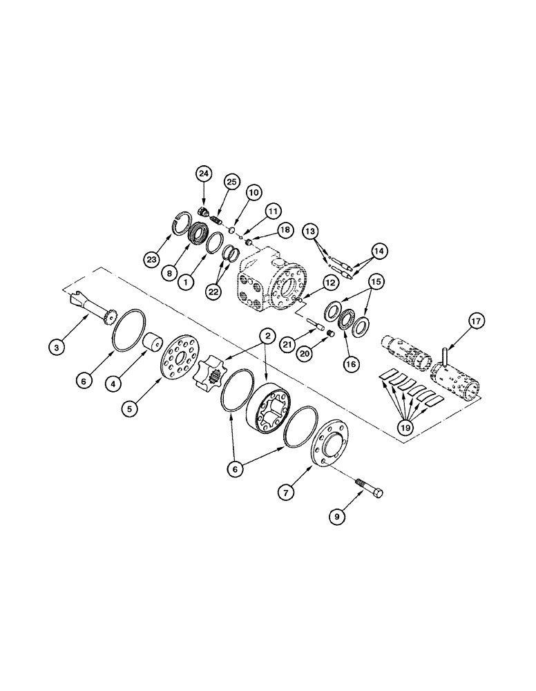 Схема запчастей Case 885 AWD - (05-08[01]) - HYDROSTATIC STEERING VALVE - ASSEMBLY (05) - STEERING
