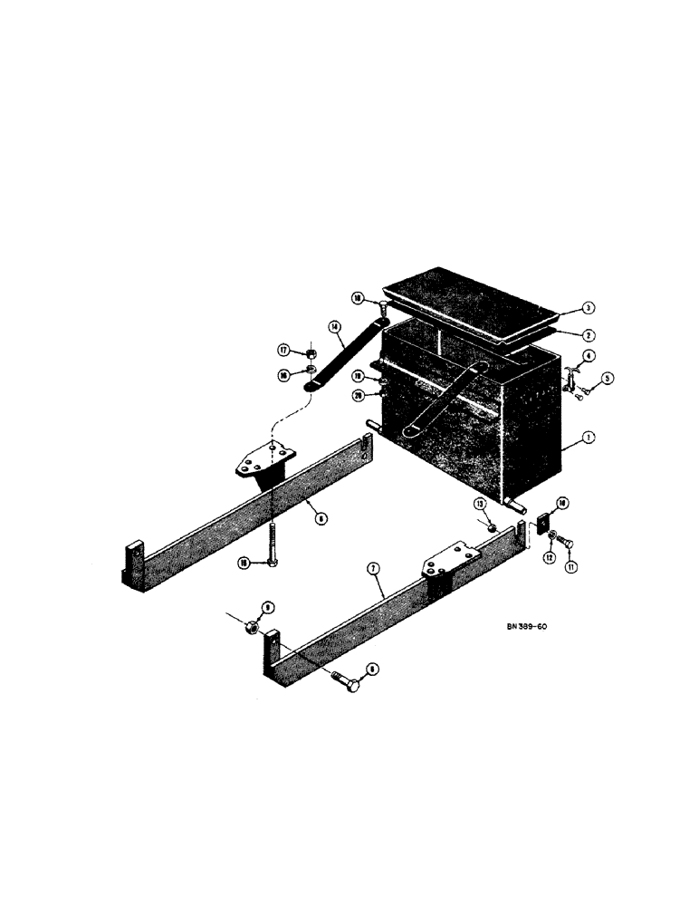 Схема запчастей Case 420BD - (234[A]) - 700 LB. REAR WEIGHT BOX FOR LOADER 