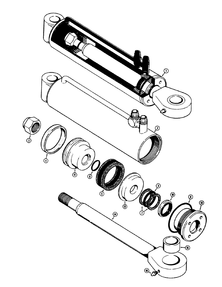 Схема запчастей Case 680CK - (294) - A18679 DROTT CLAM CYLINDER (35) - HYDRAULIC SYSTEMS