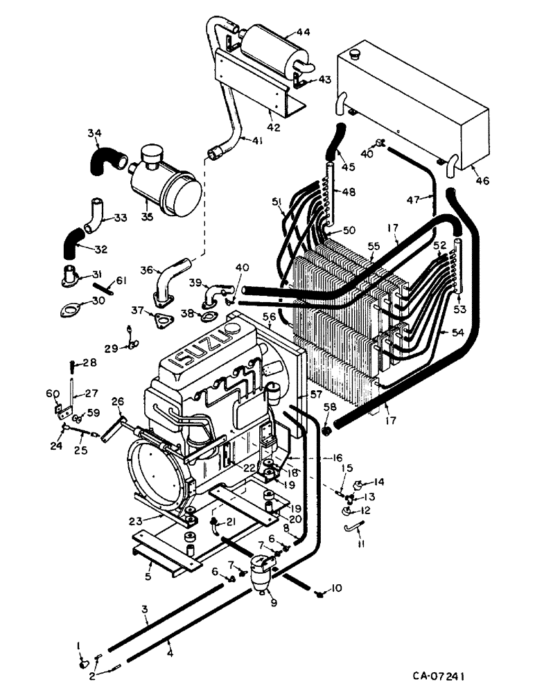 Схема запчастей Case 4155 - (12-01) - POWER, ENGINE & MOUNTING (04) - Drive Train