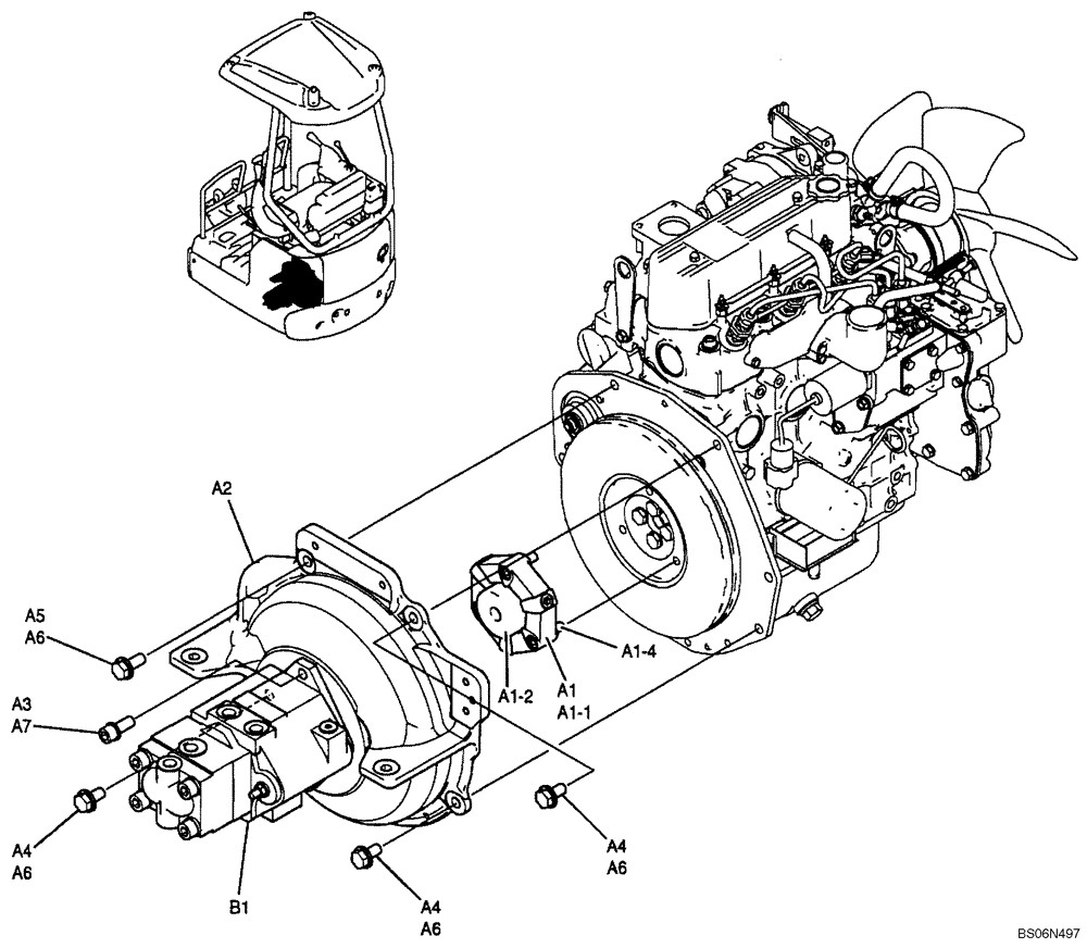 Схема запчастей Case CX17B - (01-014[00]) - POWER TAKE-OFF ASSY (PU30P00013F1) (35) - HYDRAULIC SYSTEMS