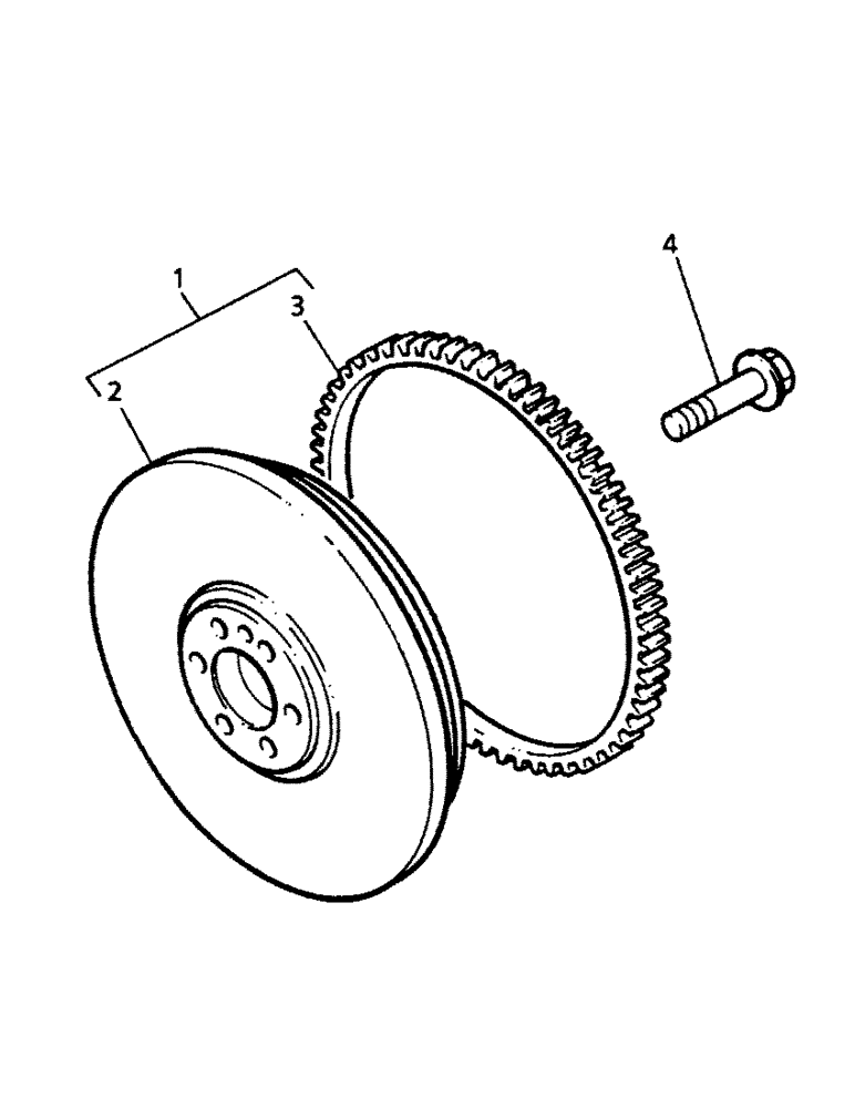 Схема запчастей Case 221B - (2-28) - FLYWHEEL AND STARTER RING, 121B (DAH1215912-) / 221B (DAH2215913-) (02) - ENGINE