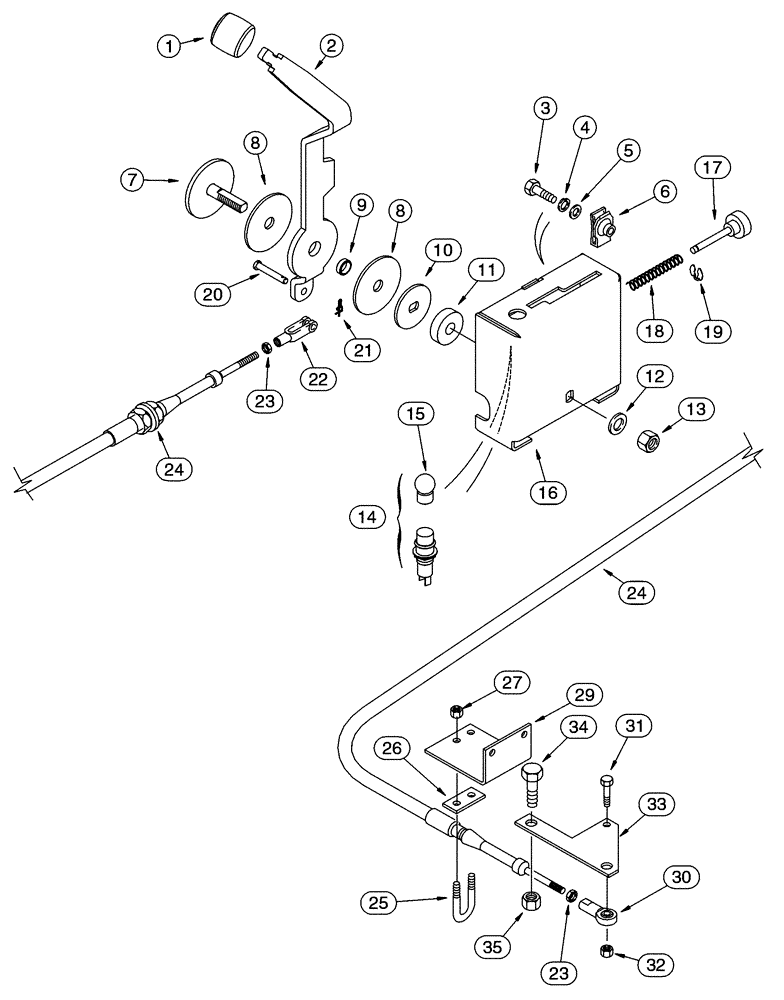 Схема запчастей Case 90XT - (09-21) - LINKAGE HIGH FLOW, PISTON, NORTH AMERICAN MODELS -JAF0320049, EUROPEAN MODELS -JAF0274261 (09) - CHASSIS