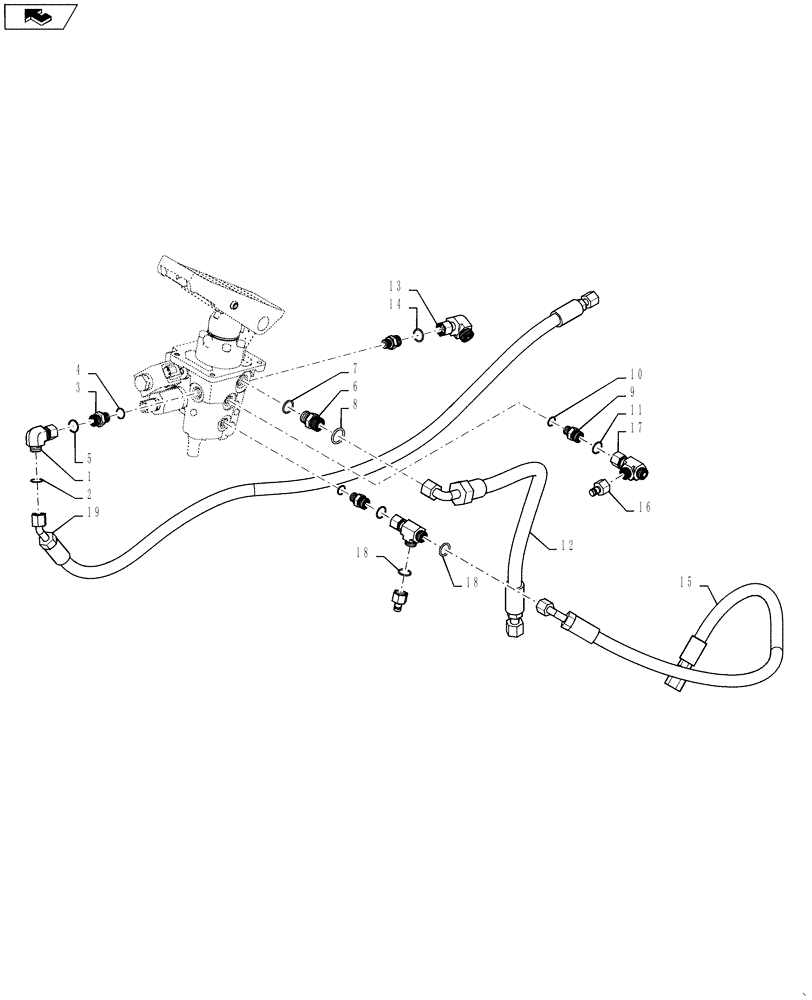 Схема запчастей Case 621F - (33.202.AN[02]) - MAIN BRAKE, HYDRAULIC RESERVOIR (33) - BRAKES & CONTROLS