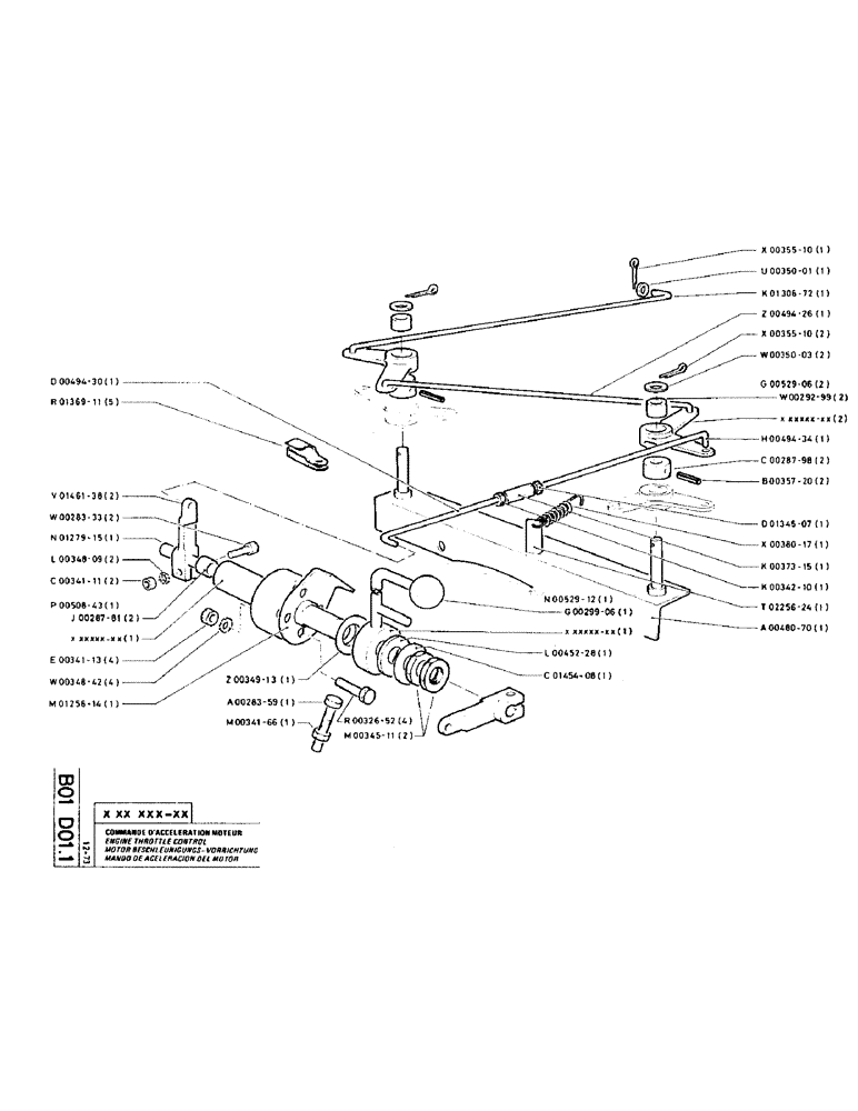 Схема запчастей Case TC45 - (016) - ENGINE THROTTLE CONTROL 