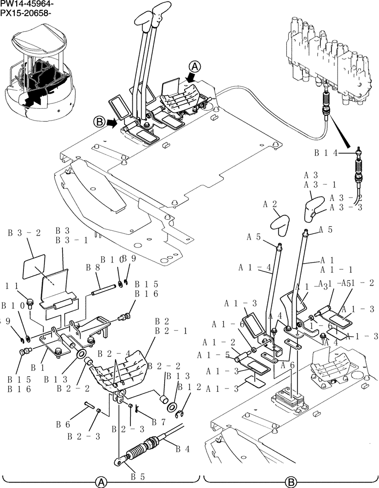 Схема запчастей Case CX31B - (139-17[1]) - LEVER ASSEMBLY, CONTROL (00) - GENERAL & PICTORIAL INDEX