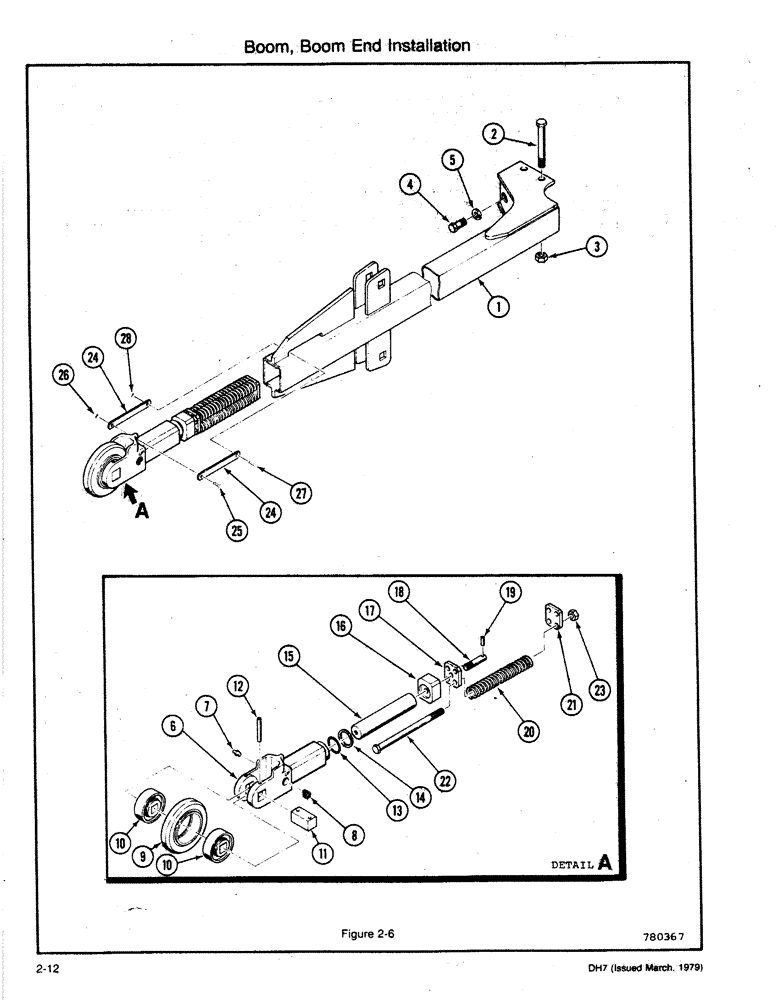 Схема запчастей Case DH7 - (2-12) - BOOM, BOOM END INSTALLATION (84) - BOOMS, DIPPERS & BUCKETS