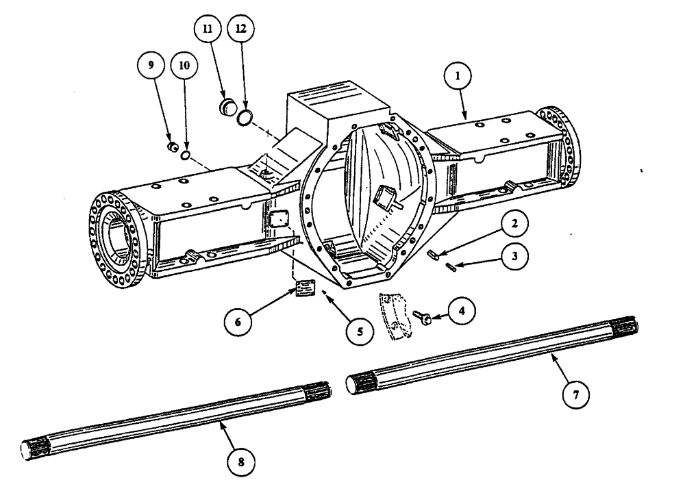 Схема запчастей Case 330 - (30A00020607[02]) - FRONT AXLE - COMPONENTS (11) - AXLES/WHEELS