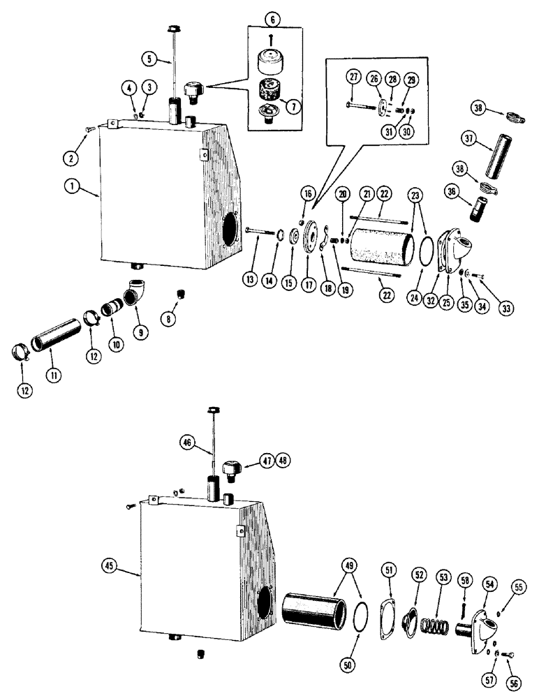 Схема запчастей Case W12 - (170) - HYDRAULIC OIL RESERVOIR TANK, LATE PRODUCTION, HYDRAULIC OIL (08) - HYDRAULICS