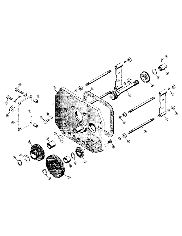 Схема запчастей Case 420 - (188) - C-3 WINCH ADAPTER (WITH FLAT ADAPTER PLATE) (05) - UPPERSTRUCTURE CHASSIS