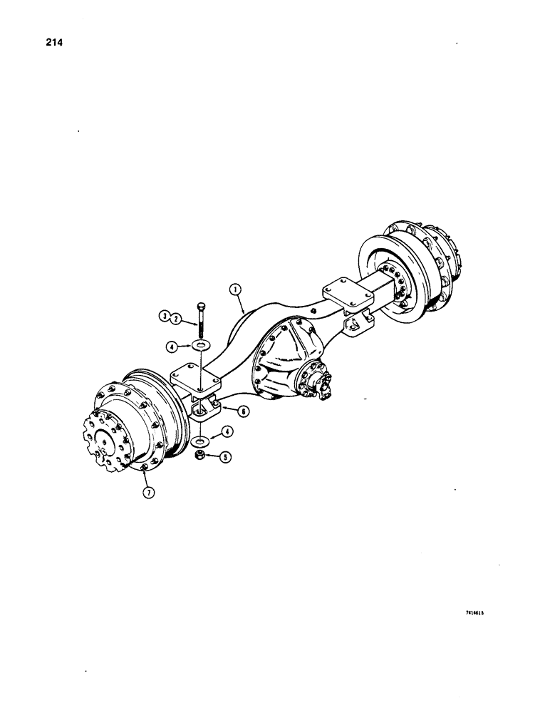 Схема запчастей Case W20 - (214) - W18 AND W20 AXLE ASSEMBLIES (06) - POWER TRAIN