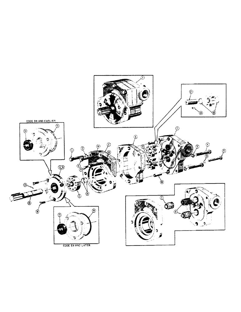 Схема запчастей Case 310 - (100) - 31615 HYDRAULIC PUMP (07) - HYDRAULIC SYSTEM