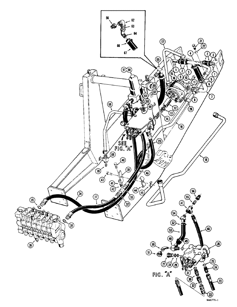 Схема запчастей Case 33 - (250) - SPECIAL BACKHOE PRIMARY HYDRAULICS, USED BEFORE 32 LOADER SN 4110090 