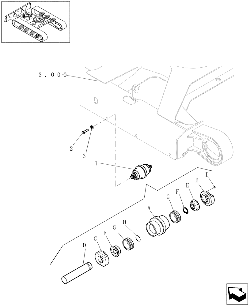 Схема запчастей Case CX31B - (3.040[01]) - TRACK ROLLER (48) - TRACKS & TRACK SUSPENSION