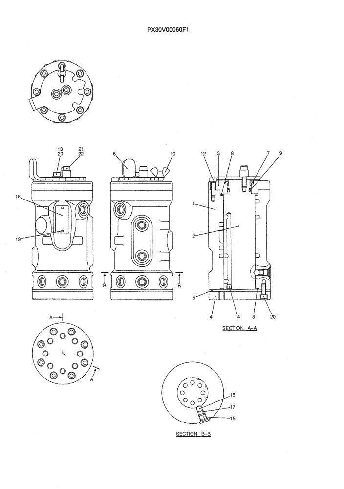 Схема запчастей Case CX36B - (07-049) - VALVE ASSY, SELECTOR ELECTRICAL AND HYDRAULIC COMPONENTS