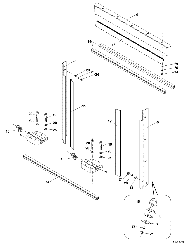 Схема запчастей Case SV210 - (09-66[01]) - HOOD, MOUNTING (GROUP 205) (ND138826) (09) - CHASSIS/ATTACHMENTS