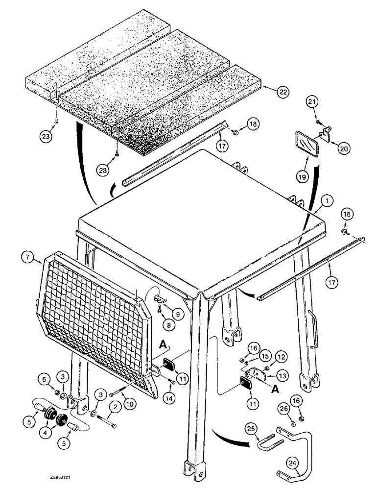 Схема запчастей Case 550E - (9-34) - ROLLOVER PROTECTIVE STRUCTURE, CANOPY (09) - CHASSIS/ATTACHMENTS