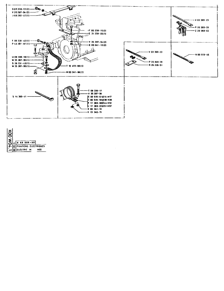 Схема запчастей Case 90BCL - (321) - ELECTRIC MOUNTINGS (06) - ELECTRICAL SYSTEMS