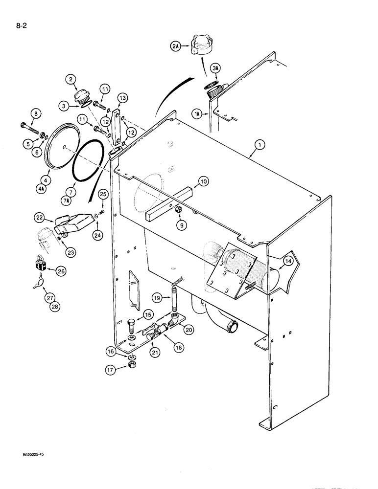 Схема запчастей Case 721 - (8-02) - HYDRAULIC RESERVOIR (08) - HYDRAULICS