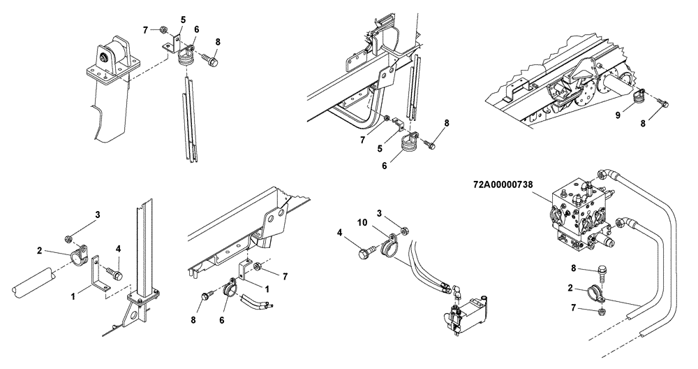 Схема запчастей Case 327B - (49A00000989[001]) - PNUEMATIC MTG (87559451 REV A 6/01/06) (09) - Implement / Hydraulics / Frame / Brakes