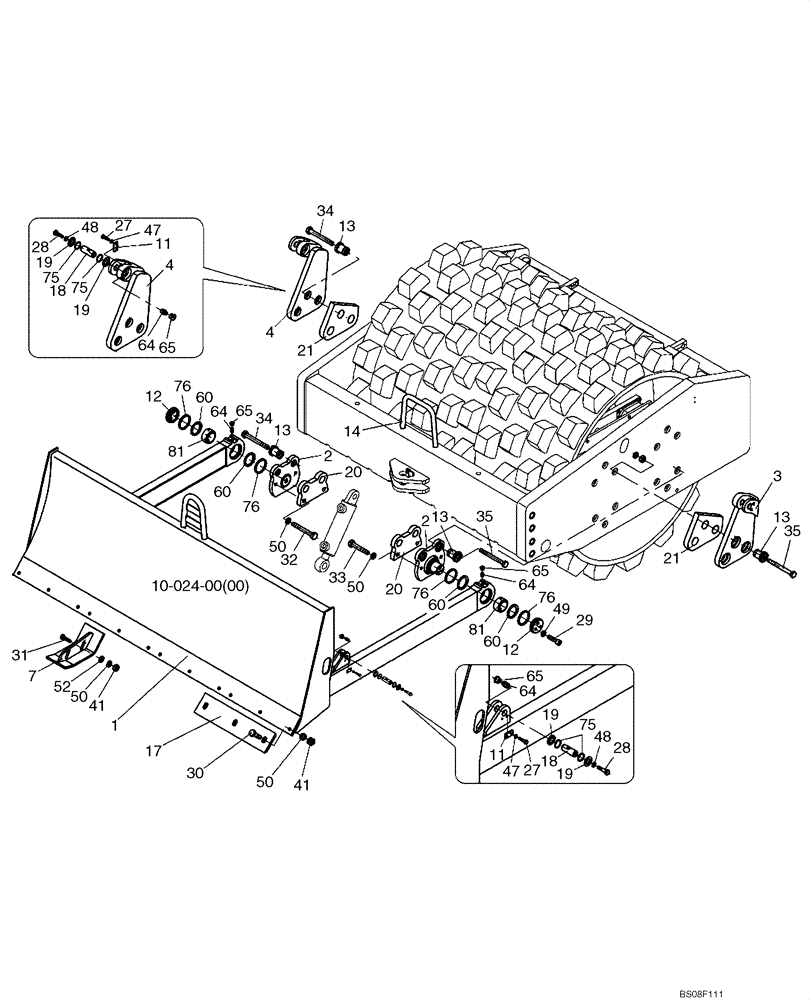 Схема запчастей Case SV208 - (12-027-00[01]) - DOZER BLADE (GROUP 550) (ND109306) (09) - CHASSIS/ATTACHMENTS