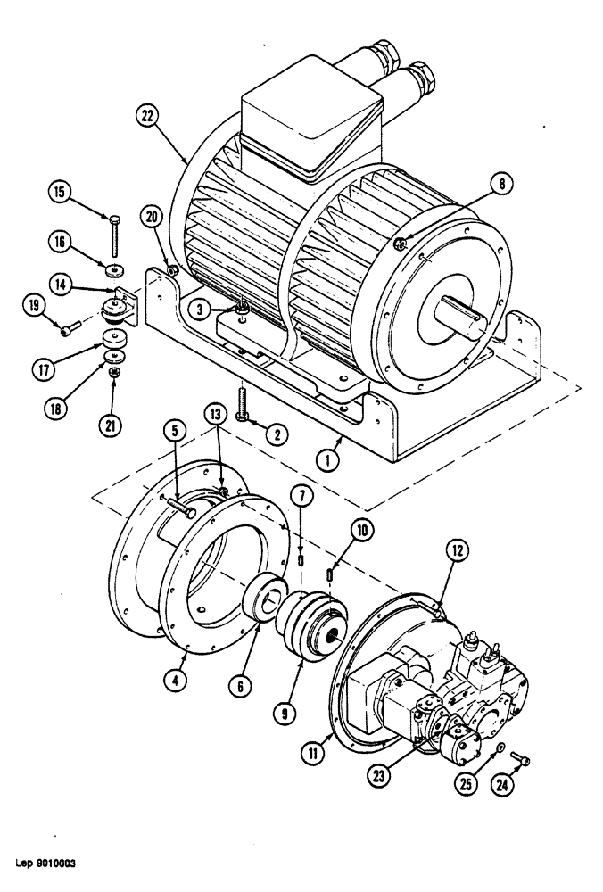 Схема запчастей Case 1088 - (076) - ENGINE MOUNTING (10) - ENGINE