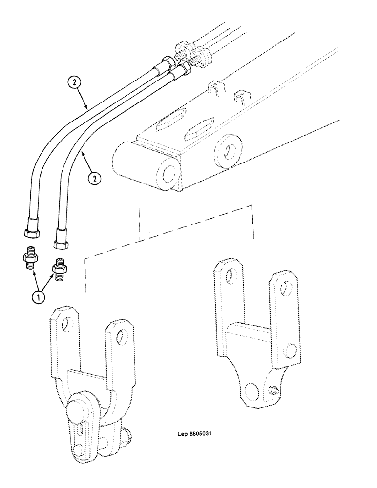 Схема запчастей Case 688C - (8G-056) - CLAMSHELL ADAPTATION 75-TYPE (07) - HYDRAULIC SYSTEM