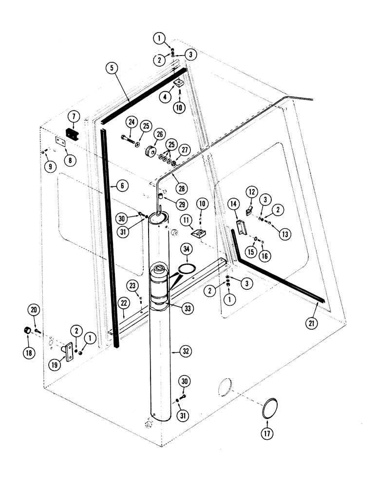 Схема запчастей Case 50 - (9-262) - CAB AND ATTACHING PARTS (09) - CHASSIS