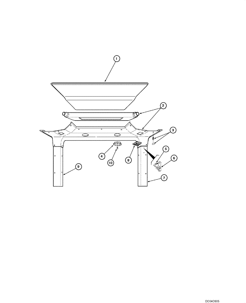 Схема запчастей Case 845 - (09.40[00]) - CAB - ROOF UPHOLSTERY (CLOSED CAB) (09) - CHASSIS